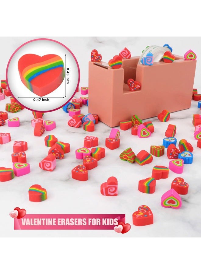 LIGHOON Valentine Mini Erasers for Kids Bulk, 240 Pcs Valentine's Day Heart Erasers, Novelty Cute Holiday Erasers Valentine Party Decoration Supplies Gift Filling - Image 5
