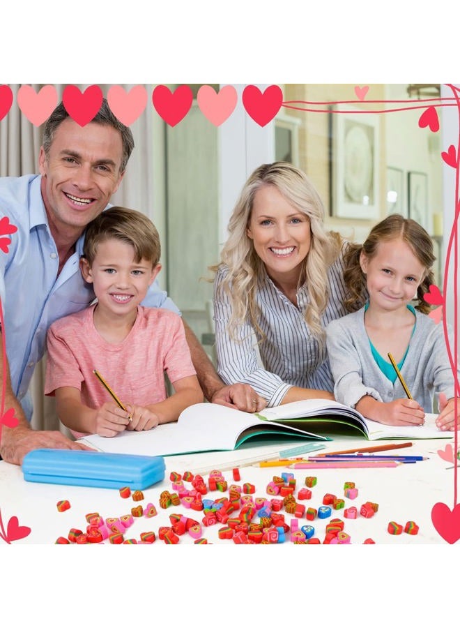 LIGHOON Valentine Mini Erasers for Kids Bulk, 240 Pcs Valentine's Day Heart Erasers, Novelty Cute Holiday Erasers Valentine Party Decoration Supplies Gift Filling - Image 4