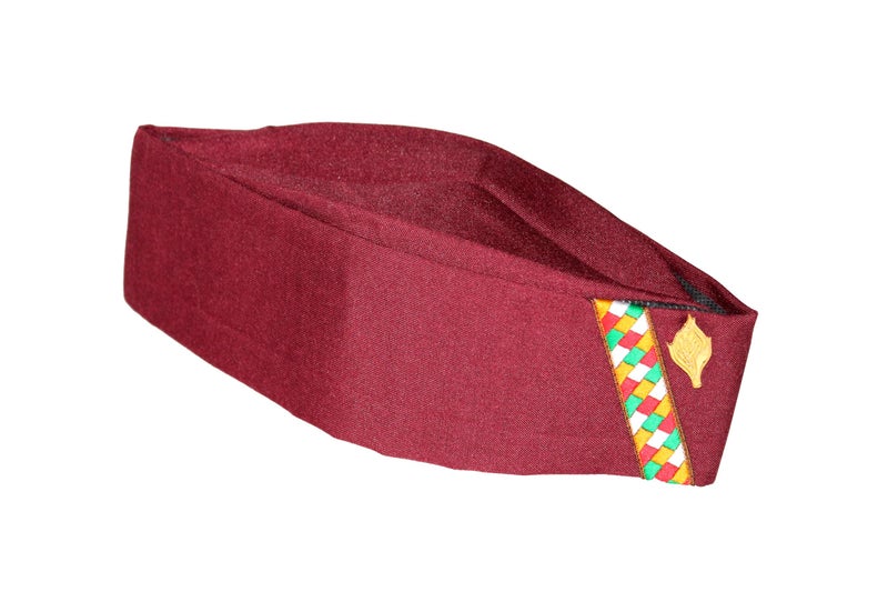 KETKAR Uttarakhand Pahadi Topi/Cap,Brahmakamal Uttarakhand Topi, Himachali Cap (Maroon Cotton) - Image 1