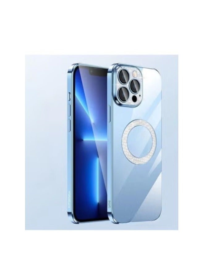 KST Design iPhone 13 Pro Max Diamonds Series Magsafe Case Wireless Charging Compatible Clear Cover with Electroplating Frame Camera Lens Protection Design  - Image 1