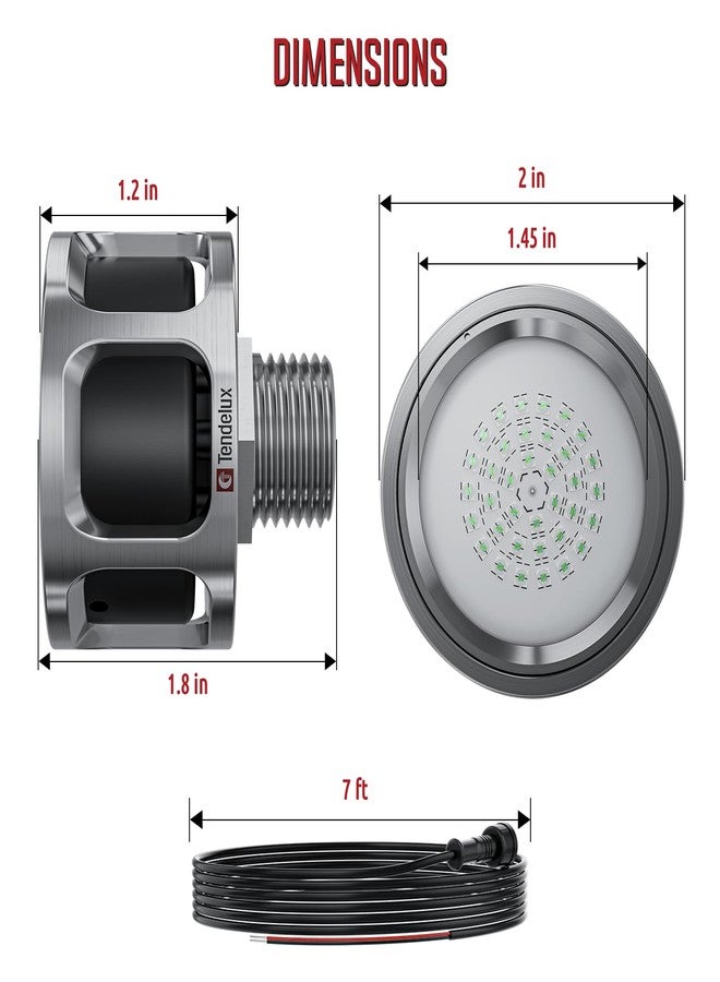 Tendelux Drain Plug Light, Super Bright 36 LEDs Underwater Boat Light, Replaces Standard 1/2" NPT Drain Plug and Adds Lighting for Cruising, Fishing & Fun (Green) - Image 5