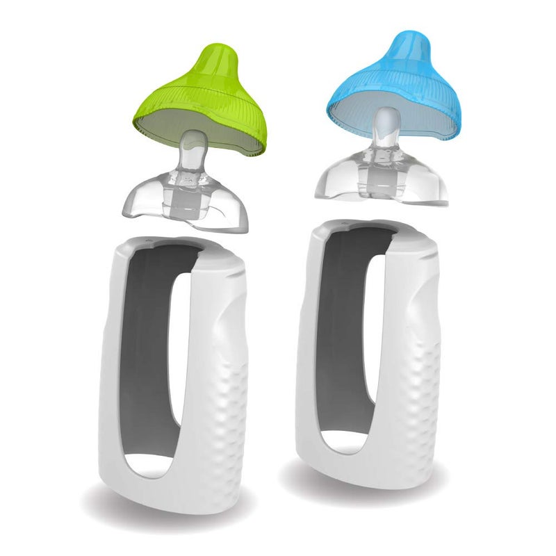 Kiinde Twist Squeeze Natural Baby Breast Milk Feeding Bottle with Nipples and Case (2 Pack) - Image 1