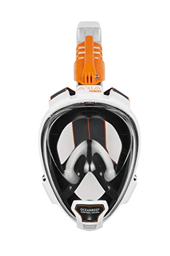 OCEANREEF OCEAN REEF - Aria QR + Quick Release Snorkeling Mask - Full Face Snorkeling Mask - 180 Degree Underwater Vision - 5 Colors and 3 Sizes - White Color - Size L/XL - Image 2