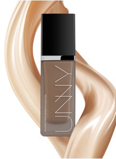 UNNY CLUB Radiant Longlasting Foundation Waterproof Smudge Proof Lightweight Breathable Oil Contril Moisturizing Base Makeup to Brighten Skin Tone and Create a Natural Look for Oily Skin 30g
