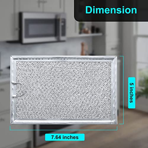 BOTNA Microwave Filter Replacement for GE WB06X10359 WB06X10309,Range Vent Filter for LG 5230W1A012B, Kenmore, Frigidaire, Grease Filter 7-5/8" x 5-1/8", 4 Pack - Image 4