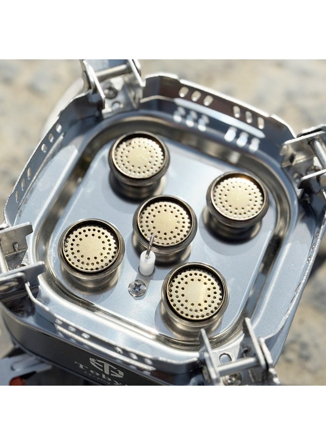 Toby's Tobyâ€™S 15800W Alloy Portable Picnic Camping Stove With Windproof Design & Piezo Ignition + Lightweight Black Aluminum Folding Table For Outdoor Adventures, Picnics, Hiking, And Travel - Image 5