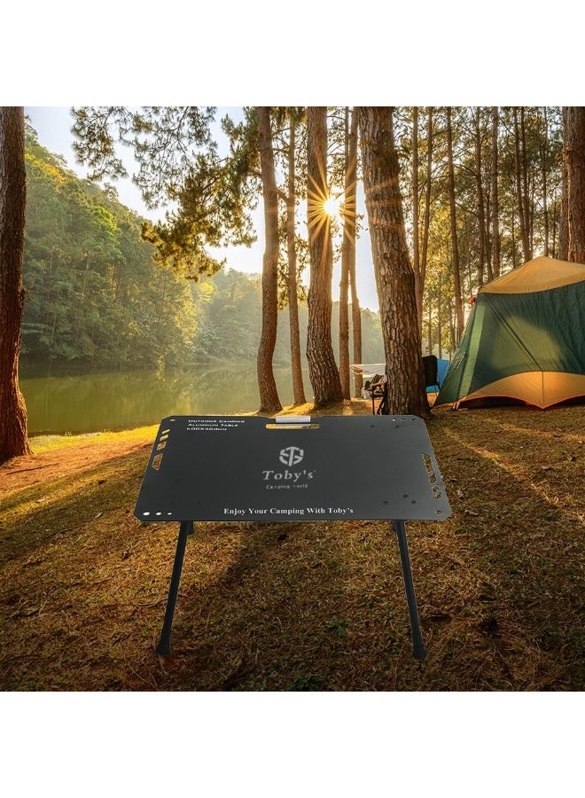 Toby's Tobyâ€™S 15800W Alloy Portable Picnic Camping Stove With Windproof Design & Piezo Ignition + Lightweight Black Aluminum Folding Table For Outdoor Adventures, Picnics, Hiking, And Travel - Image 2
