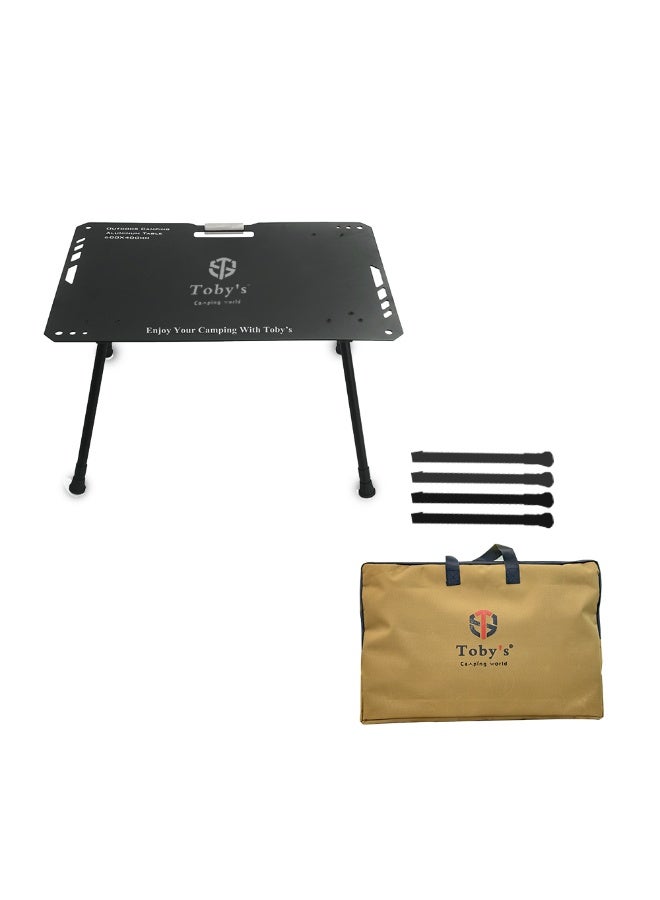 Toby's Tobyâ€™S 15800W Alloy Portable Picnic Camping Stove With Windproof Design & Piezo Ignition + Lightweight Black Aluminum Folding Table For Outdoor Adventures, Picnics, Hiking, And Travel - Image 4