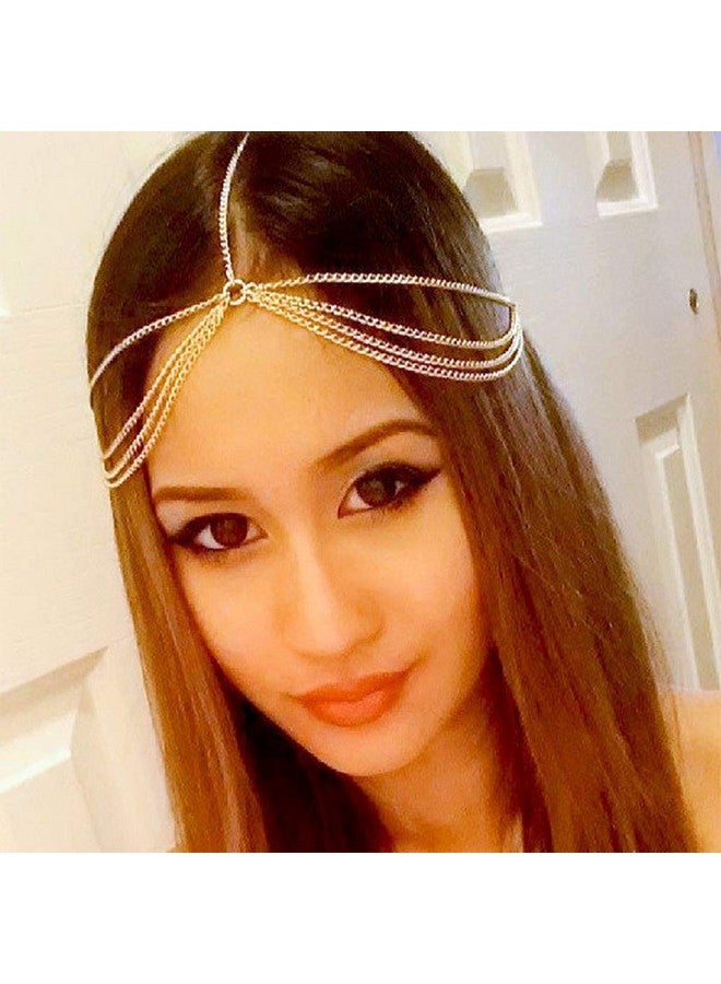 YERTTER Yertte Halloween Women Boho Hairband Vintage Layered Chain Head Chain Headpieces Hair Accessories Party Hair Jewelry For Women And Girls… (Gold) - Image 1