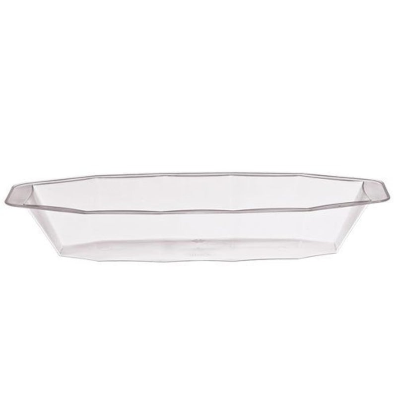 Hanna K. Signature Collection Premium Clear Plastic Serving Boats  15 oz Pack Of 12  Heavy Duty  Reusable Buffet Party Dishes 