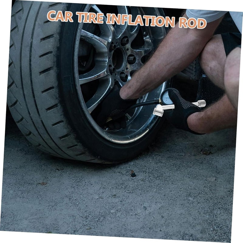 Outanaya Valve Extensions for Tubeless Tires Car Inflator Accessory Easy to Install Metal Construction Extendable Valve Stem - Image 3