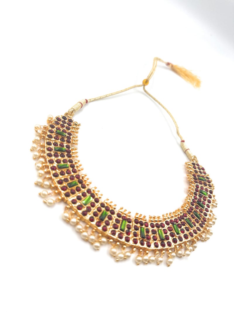 Natyam Necklace for Bharatanatyam & Kuchipudi | South Indian Traditional Jewelry for Performances - Image 2
