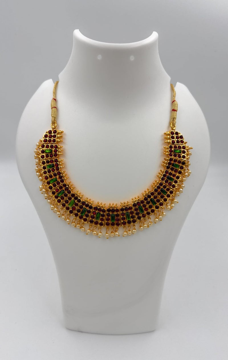 Natyam Necklace for Bharatanatyam & Kuchipudi | South Indian Traditional Jewelry for Performances - Image 3