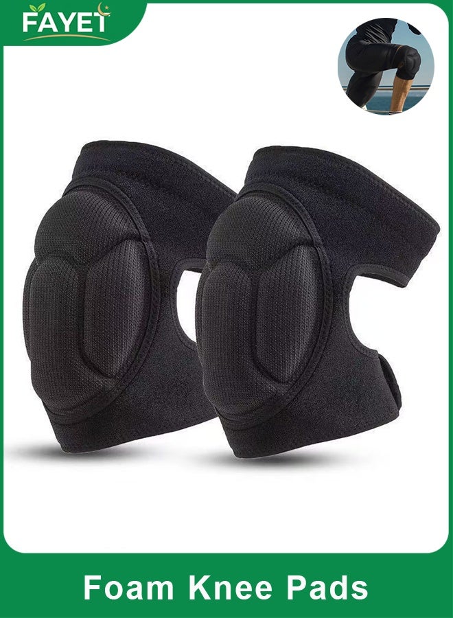 FAYET Heavy-Duty Foam Knee Pads for Men & Women, Adjustable Anti-Slip EVA Cushion Knee Protectors for Gardening, Construction, Flooring, Cleaning, Painting - Image 1