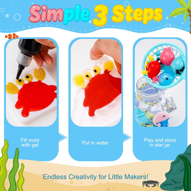 Teexpert Magic Water Elf Toy Kit - Diy Aqua Fairy Craft Toy To Make Squishy Water Pets - Creative Gift For Kids Girls Boys Ages 3 4 5 6 7 8 9 10 11 12 Birthday Or Christmas - Image 3