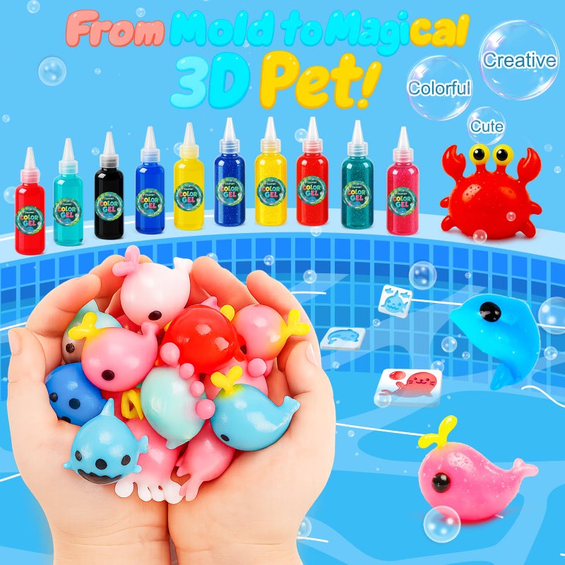 Teexpert Magic Water Elf Toy Kit - Diy Aqua Fairy Craft Toy To Make Squishy Water Pets - Creative Gift For Kids Girls Boys Ages 3 4 5 6 7 8 9 10 11 12 Birthday Or Christmas - Image 2