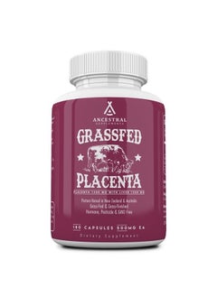Ancestral Supplements Grass Fed Placenta Supplement with Liver, Contains Postpartum Vitamins for Women Breastfeeding, Promotes Menopause Relief, Stem Cells Support Skin Elasticity, 180 Capsules  - Image 1