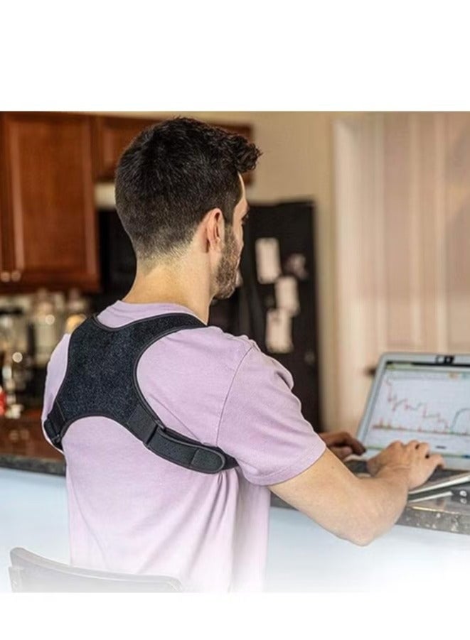 Adjustable Posture Corrector, Back Support Brace Belt,  Back Posture Corrector for Men and Women,  Shoulder Neck Back Pain Relief, Strong, Breathable and Comfortable - Image 3