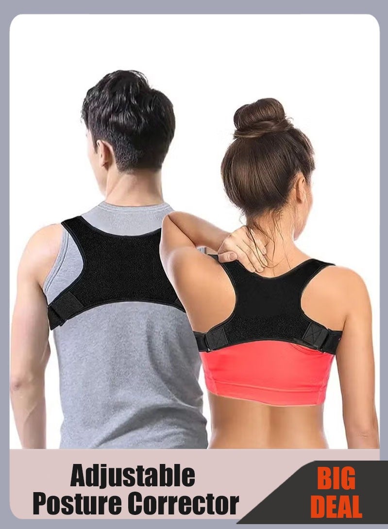 Adjustable Posture Corrector, Back Support Brace Belt,  Back Posture Corrector for Men and Women,  Shoulder Neck Back Pain Relief, Strong, Breathable and Comfortable - Image 1