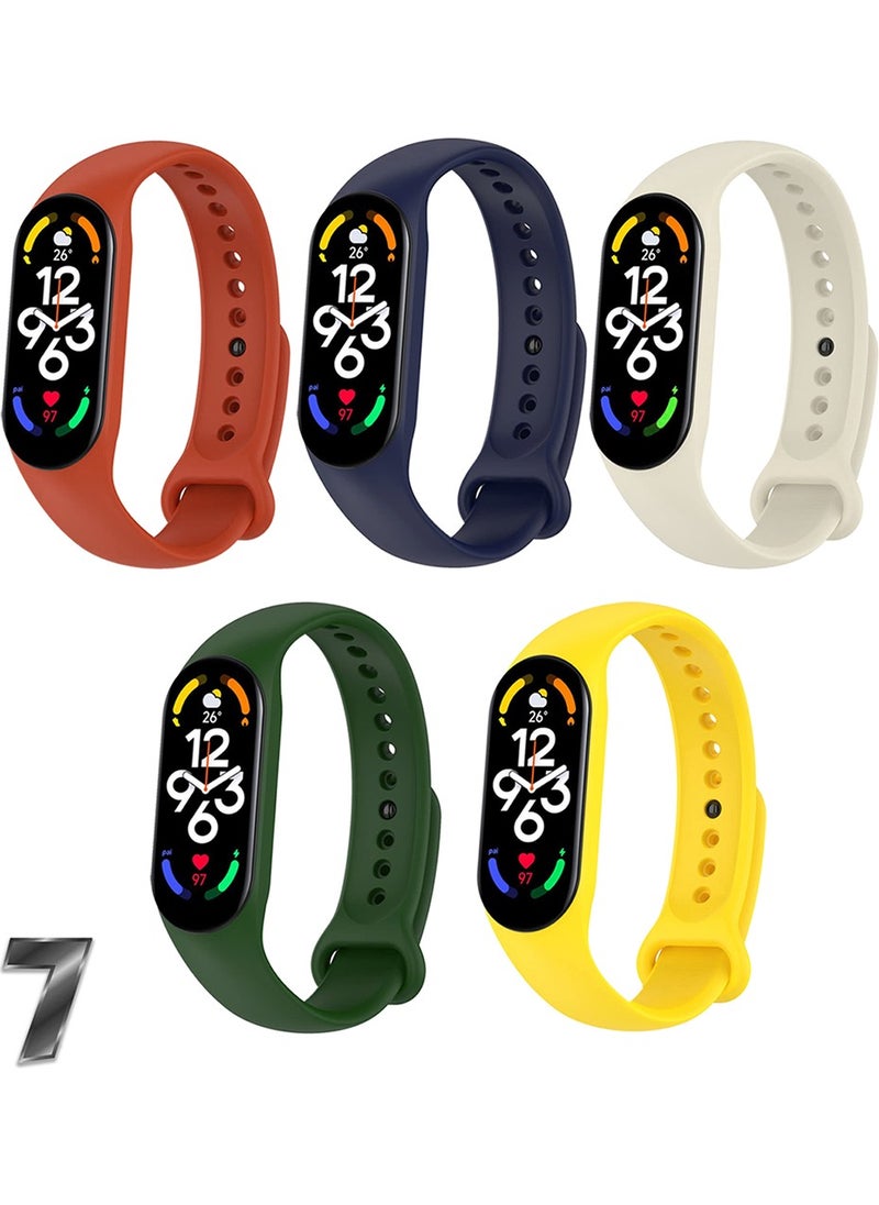 APEXEL Xiaomi Mi Band 7 Compatible Silicone Band Set of 5 