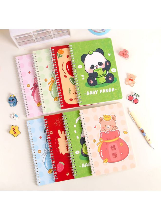 HELPS Cute Cartoon A5 Coil Book Inspirational Text Rollover Book Student Exam Thickened Horizontal Line Notebook - Image 3