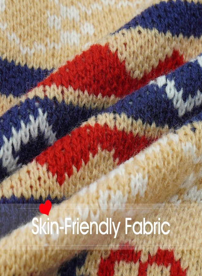 بوماي بوريتي كنزة عيد الميلاد للكلاب من بوميبوريتي، كنزة شتوية دافئة محبوكة برقبة عالية، مقاس مطاطي مناسب للكلاب الصغيرة والمتوسطة والكبيرة، مقاس XS، لون كاكي - Image 3