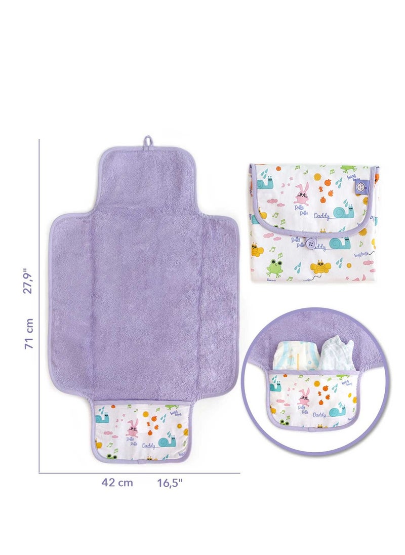 Milk & Moo - Baby Diaper Changing Pad 100% Turkish Cotton - Image 1
