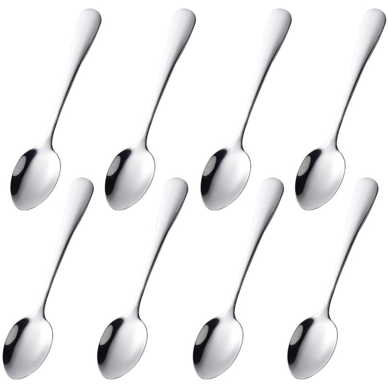 Dessert Small Teaspoons 49 Inches Stainless Steel Mini Espresso Coffee Spoons Specialty Demitasse Tiny Stirring Spoon Set of 8