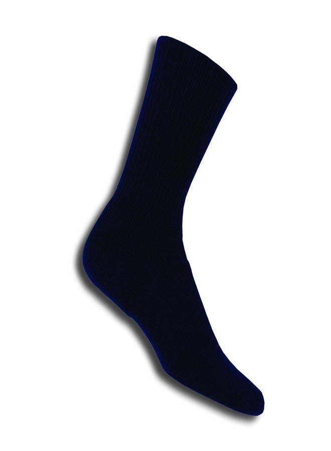Thorlos Unisex WX Walking Thick Padded Crew Sock, Navy, Medium - Image 1