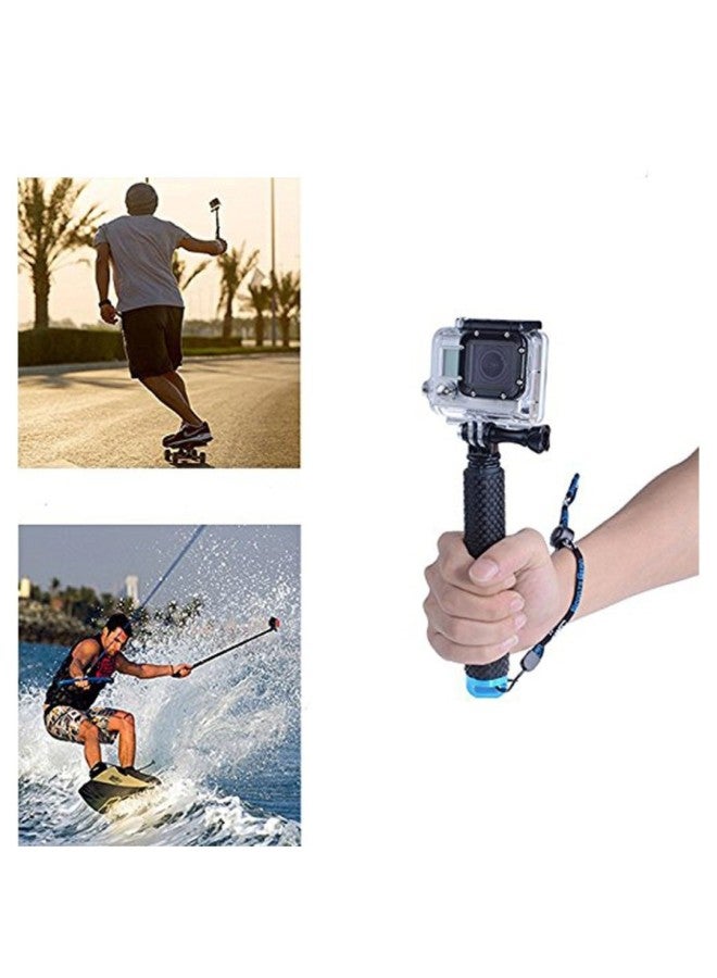 Sports Camera Selfie Stick Outdoor Travel Mobile Phone Selfie Suitable For GOPRO Ant SJCAM Retractable Handheld SP-Color:Golden Yellow - Image 5