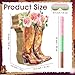 Pajean Cowgirl Boot Piata Set Cute Western Piata with Stick Blindfold Photo Prop Gift Holder for Girls Kids Bridal Shower Birthday Baby Shower Horse Racing Party Decoration Supplies - Image 4