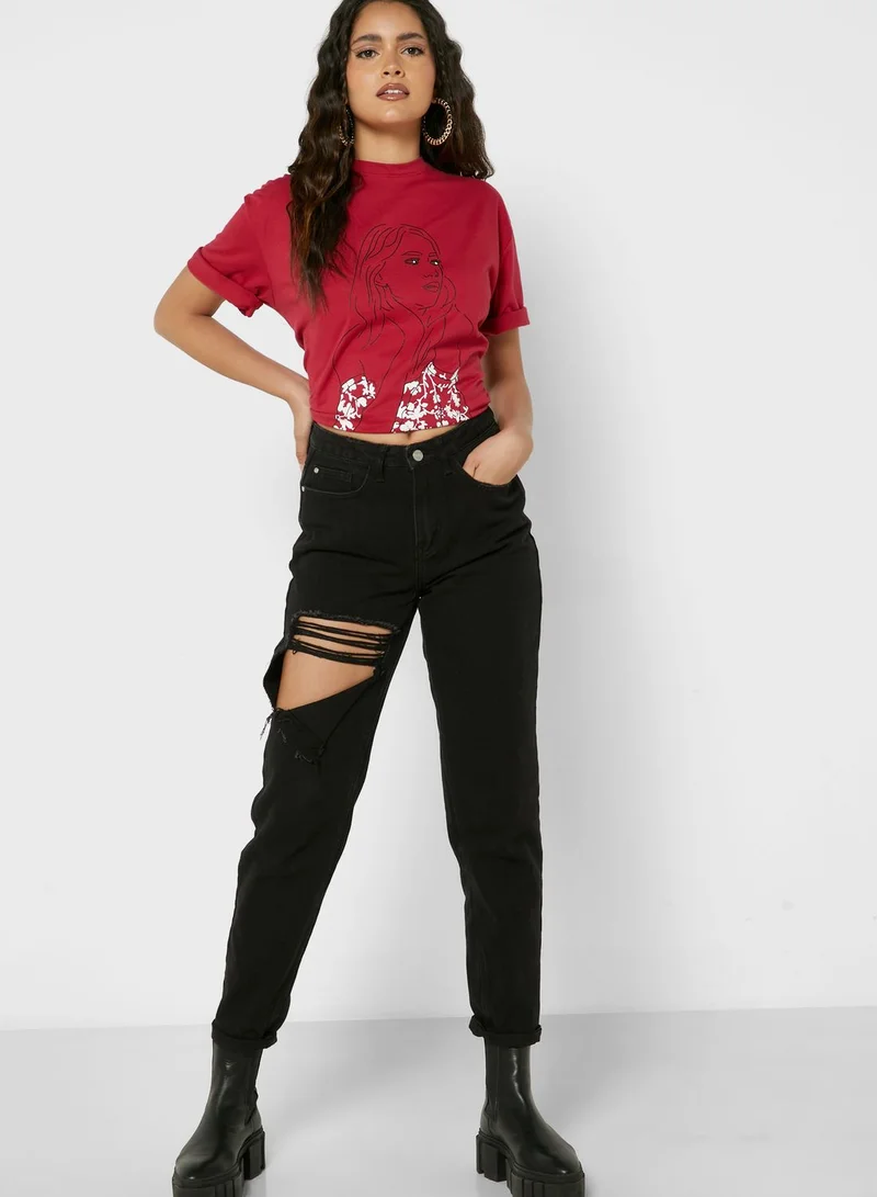 Ginger Graphic Oversized T-Shirt
