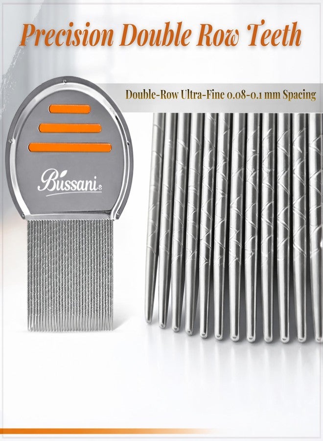 Bussani Lice Comb for Fine & Thick Hair | Lice Treatment | Nit Comb for Lice Eggs | Lice Brush | Peine para Piojos y Liendres para Niñas | Great for Dandruff & Psoriasis - Image 5