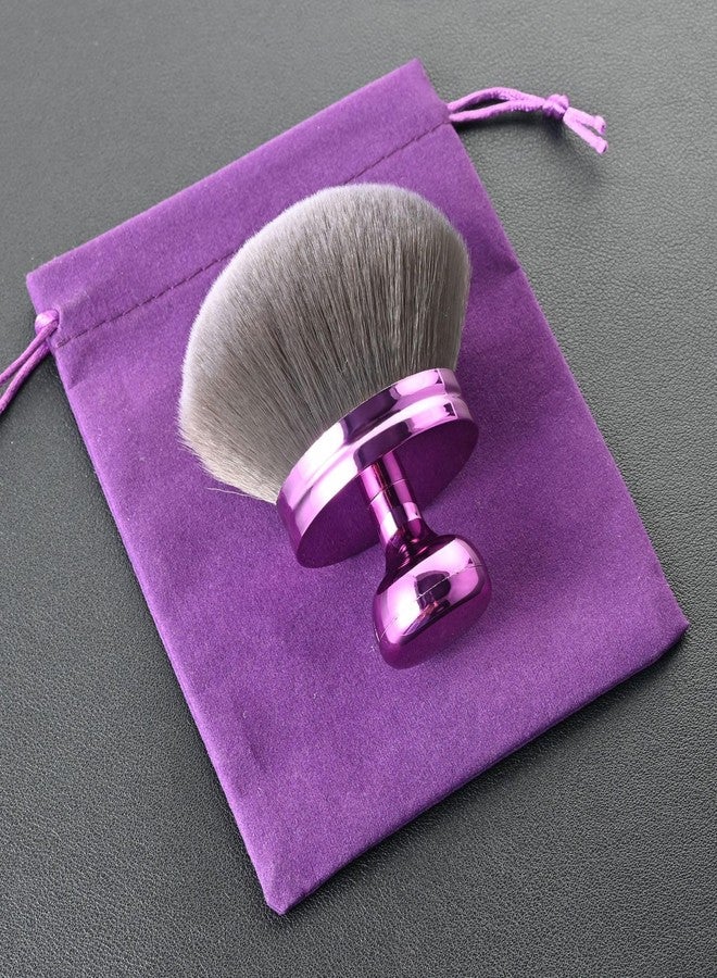 VKSG Extra Large Body Makeup Brush For Self Tanner，74mm Wide Kabuki Brush for Self Tan with Drawstring Bag,Soft Big Self Tan Brush for Body Bronzer, Self Tanner Applicator for Face Legs Arms(Purple) - Image 5