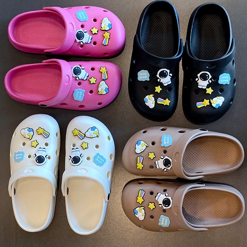 Croc Shoes Women'S Summer Outer Wear Non-Slip Thick-Soled Beach Shoes Baotou Half Slippers For Men Stall Setting - Image 4