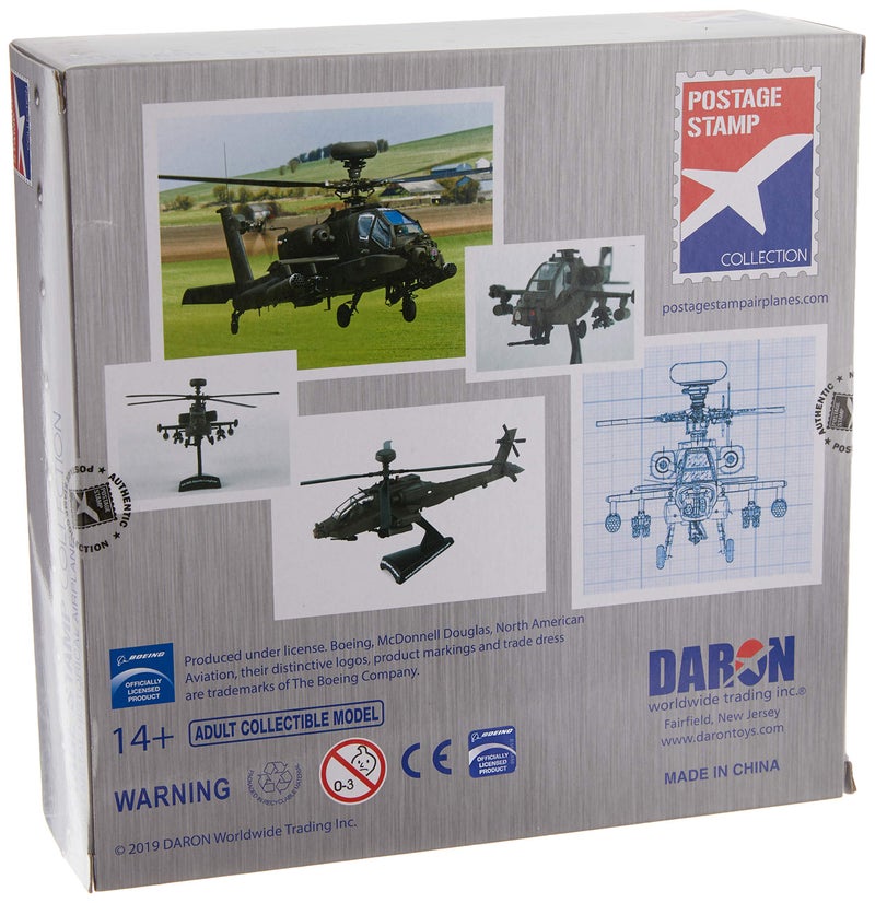 Daron Postage Stamp Boeing AH-64D Apache Longbow 1/100 Scale Diecast Display Model with Stand ,Medium - Image 4