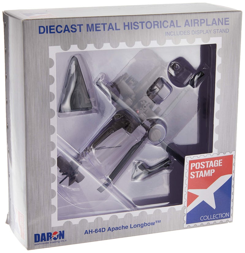 Daron Postage Stamp Boeing AH-64D Apache Longbow 1/100 Scale Diecast Display Model with Stand ,Medium - Image 3