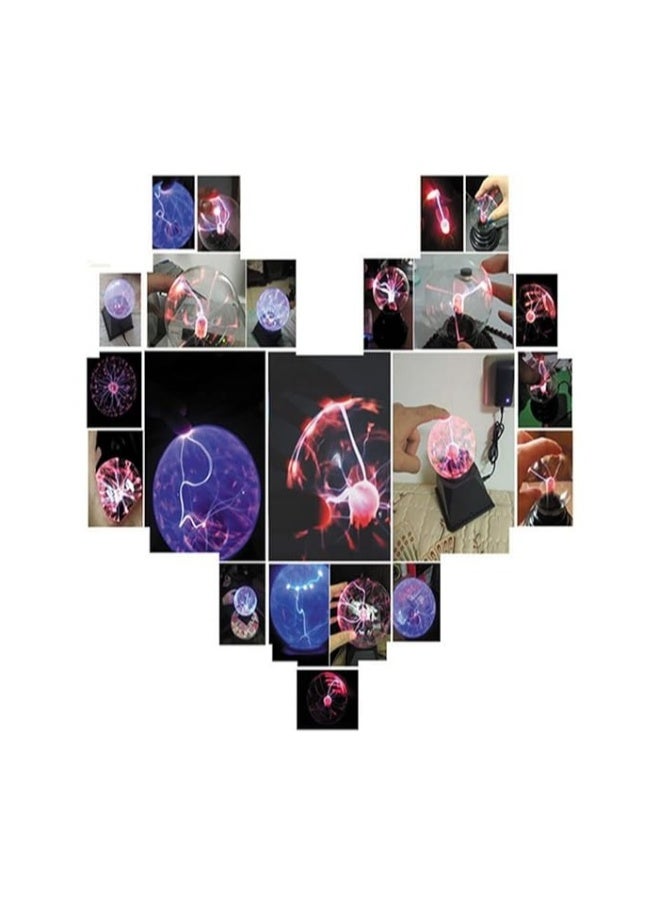 كرة بلازما كهربائية بقطر 5 بوصة، كرة بلازما زجاجية، ضوء كرة بلازما، كرة برق للاحتفالات، الهدايا، الزينة (مدعومة بالطاقة عبر USB) - Image 3