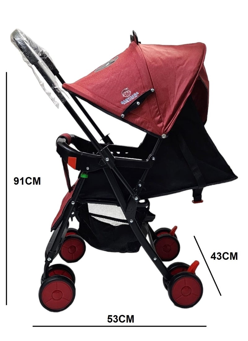 BABYCARA Lightweight Stroller with Adjustable Seat and Convenient Storage Basket  - Image 3
