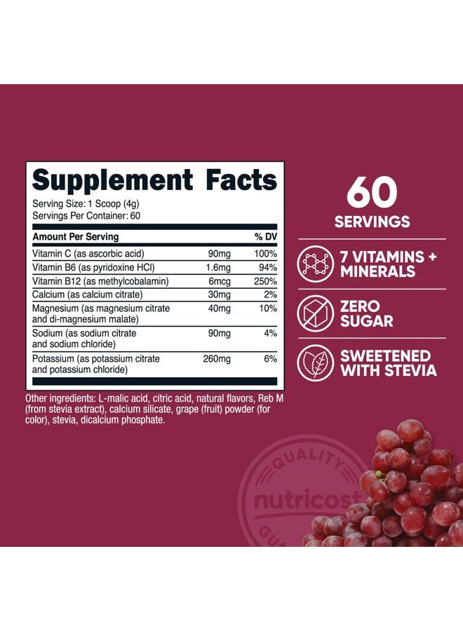 Nutricost مسحوق مركب الإلكتروليت (60 حصة، عنب) - مشروب مكمل للترطيب مع الفيتامينات والمعادن - Image 2