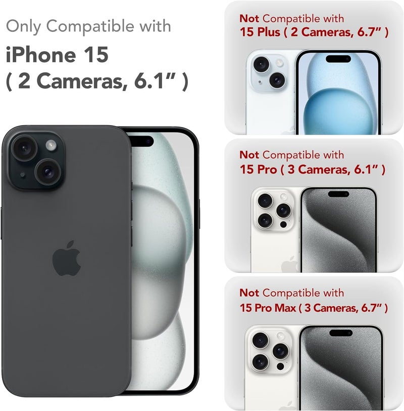 Mobistyle Designed for iPhone 15 Back Cover, Enhanced Metal Camera Guard Shockproof Back Cover Case Compatible with iPhone 15 (Polycarbonate | Purple) - Image 4