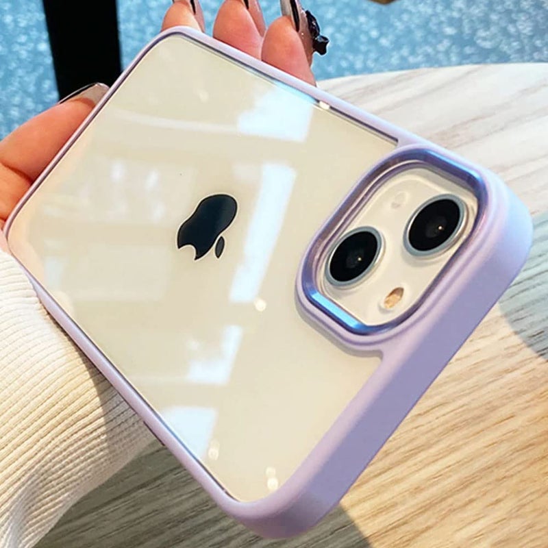 Mobistyle Designed for iPhone 15 Back Cover, Enhanced Metal Camera Guard Shockproof Back Cover Case Compatible with iPhone 15 (Polycarbonate | Purple) - Image 3