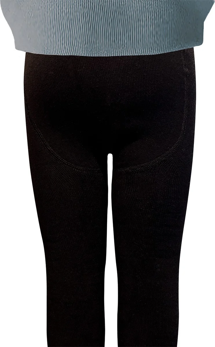 Denokids Black Unisex Towel Tights