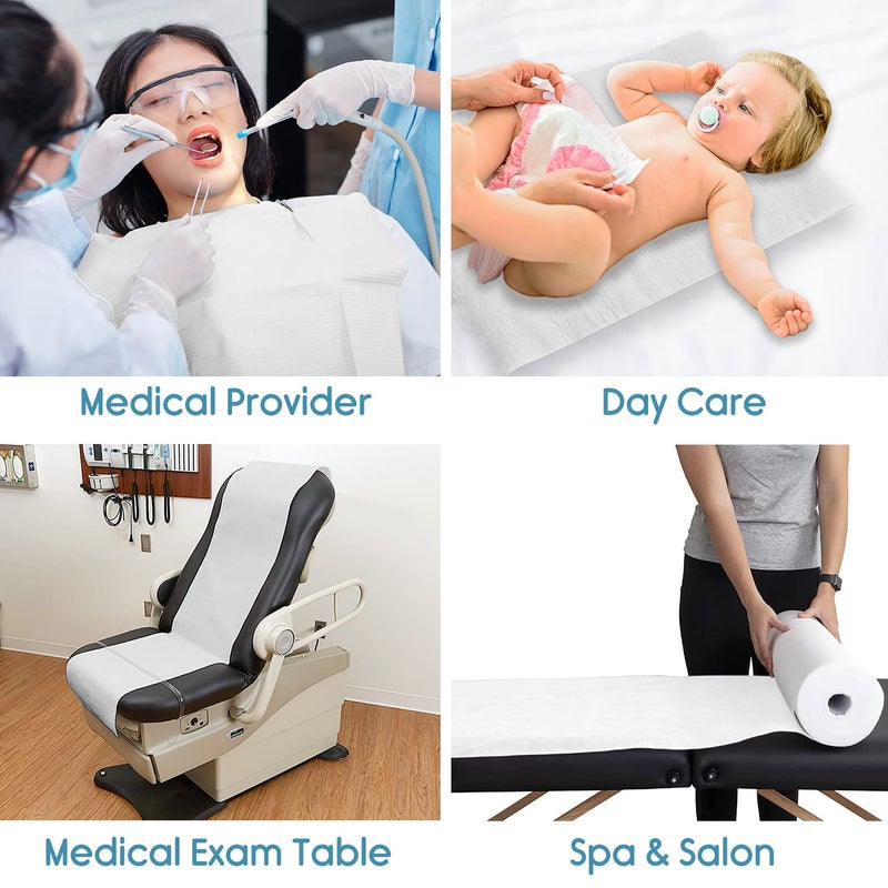 KosmoCare Hygiene Protective Sheet (80 x 50cms) - 80 sheets per roll | Perforated disposable sheets for babies or Elder People | Baby Feeding Sheet | Matress Protector | Oil Absorbing Sheets Color : White - Image 2
