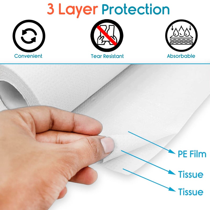 KosmoCare Hygiene Protective Sheet (80 x 50cms) - 80 sheets per roll | Perforated disposable sheets for babies or Elder People | Baby Feeding Sheet | Matress Protector | Oil Absorbing Sheets Color : White - Image 5