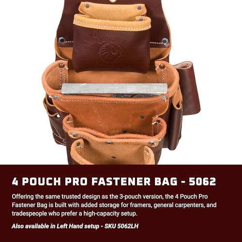 Occidental Leather 4 Pouch Pro Fastener Bag - 10 Pockets & Tool Holders - Made in USA - Image 2