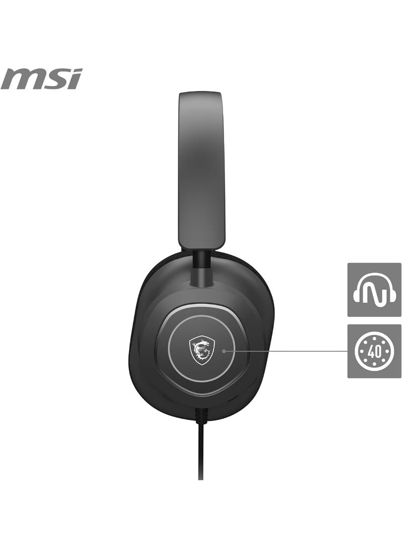 سبيكر MSI Maestro 300 Wired Gaming Headset Black - Image 3