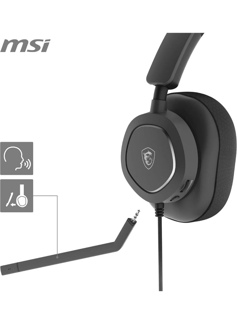 سبيكر MSI Maestro 300 Wired Gaming Headset Black - Image 4