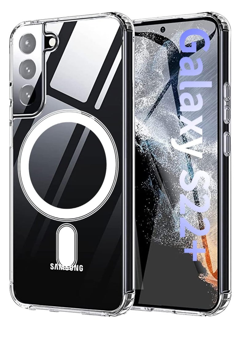ten.tech - Ten tech Magnetic Clear Case Designed Samsung Galaxy S22 Plus – Compatible with MagSafe Charger, Support Magnetic Car Mount Wireless Charging, Soft Press Buttons Scratch Resistant – ten tech - Image 1