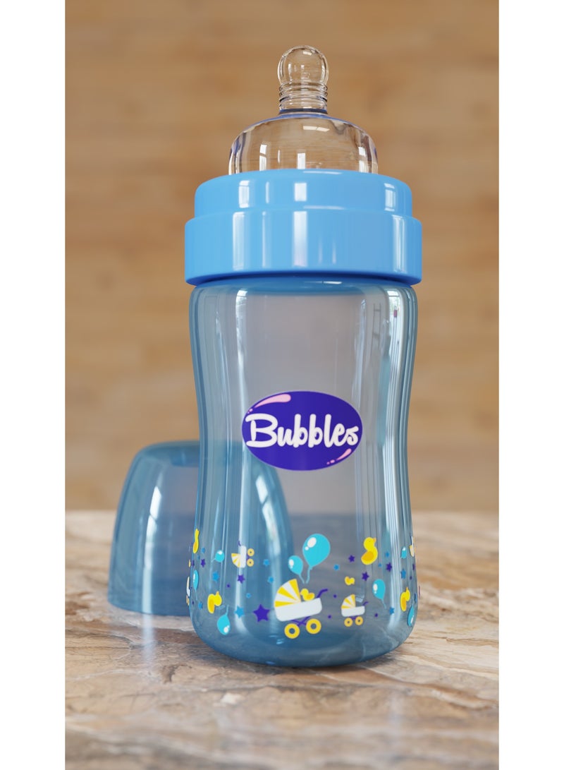 Bubbles Classic feeding bottle without hand 180ml (Blue) - Image 2